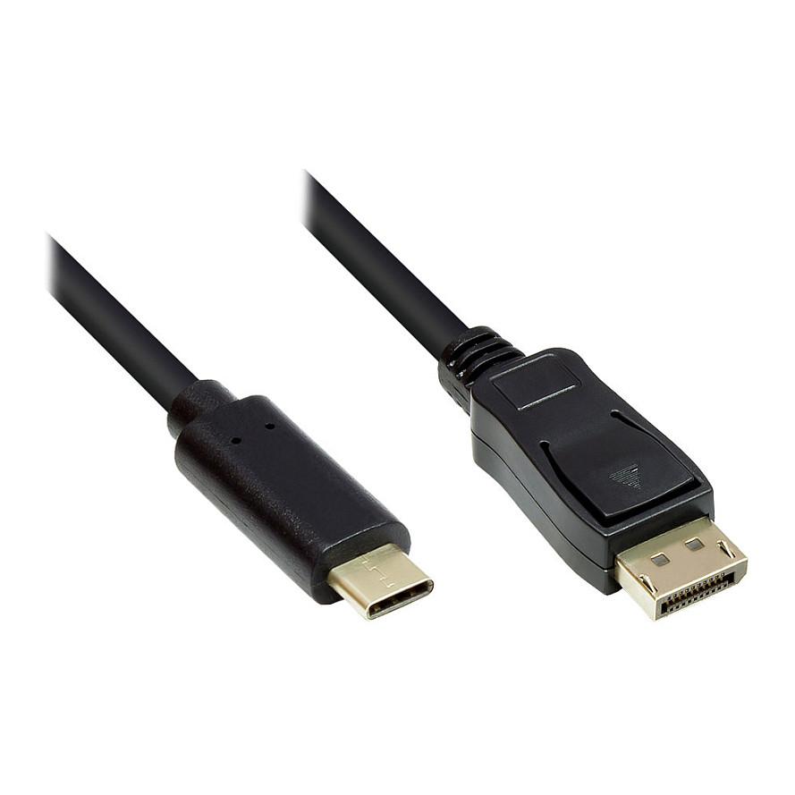 Adapterkabel econ connect GC-M0109 USB-C til DisplayPort 1.2 - 10 m, sort