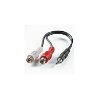 Lydkabel VALUE 3,5 mm til RCA/Cinch - sort