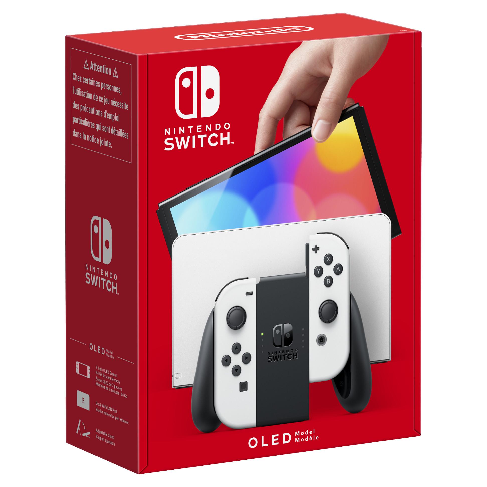 Nintendo | Switch V2 - Spilkonsol - Full HD - 32GB - sort | Inkl. 2 x Joy-Con (Neonrød/Neonblå)
