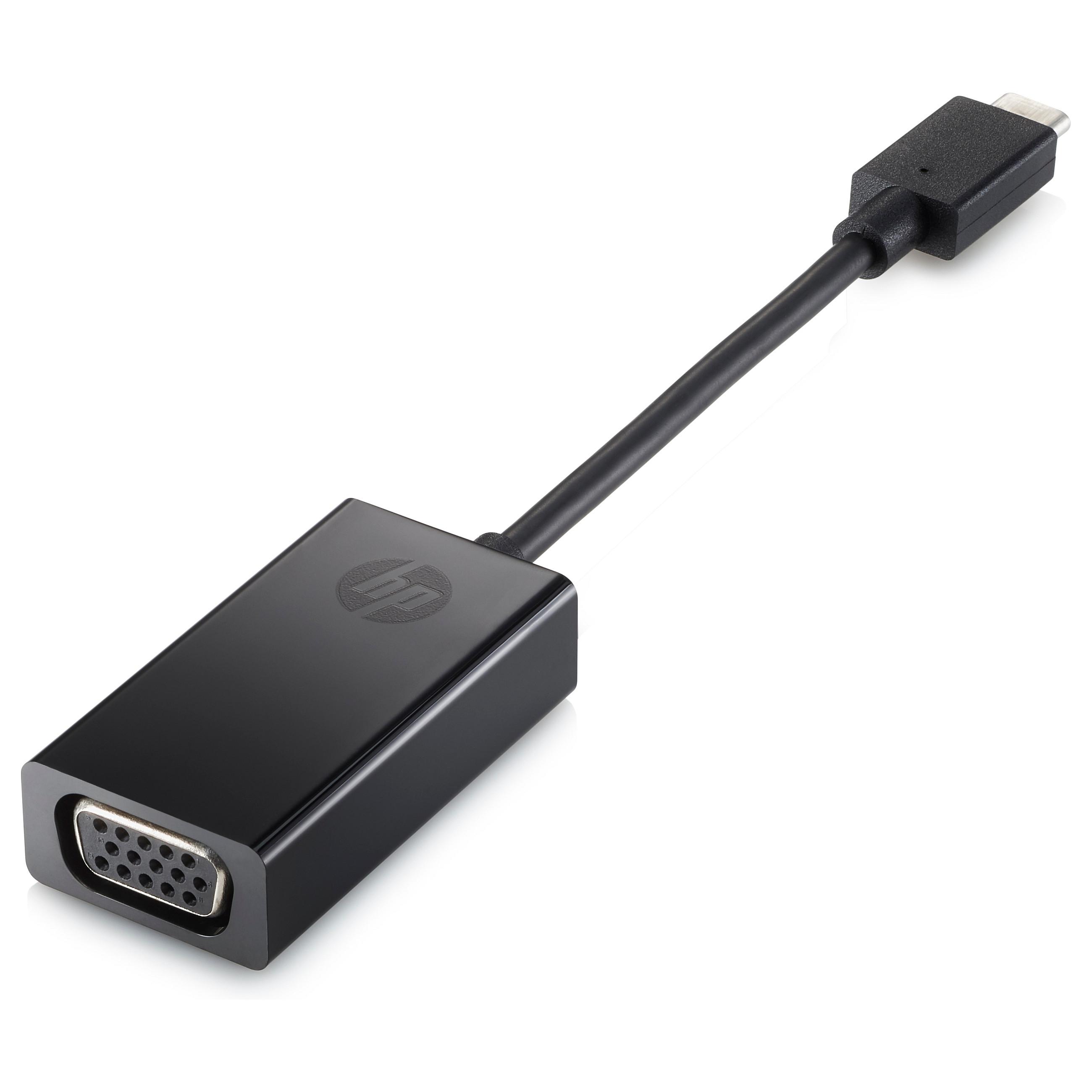 HP - Ekstern videoadapter - USB-C - D-Sub - sort - for HP 20, 22, 24 Pavilion 24, 27, 510, 560, 590, 595, TP01
