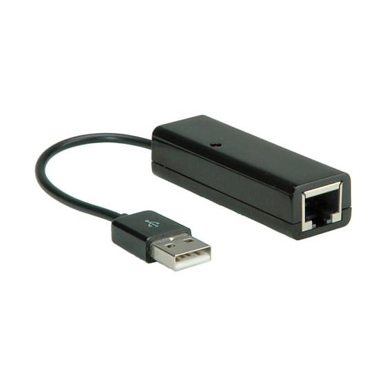 USB 2.0 til Fast Ethernet-konverter VALUE - sort