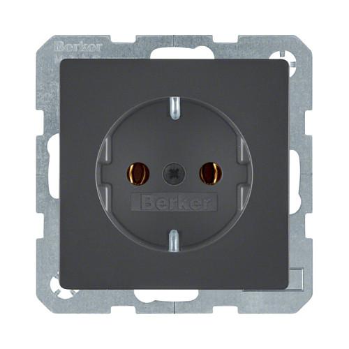 Berker 47436086 Steckdose SCHUKO Q.1/Q.3 anthrazit, samt