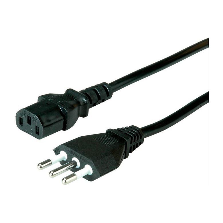 Strømkabel VALUE 19.99.2072 CEI 23-50 til IEC 320 - 1,8 m