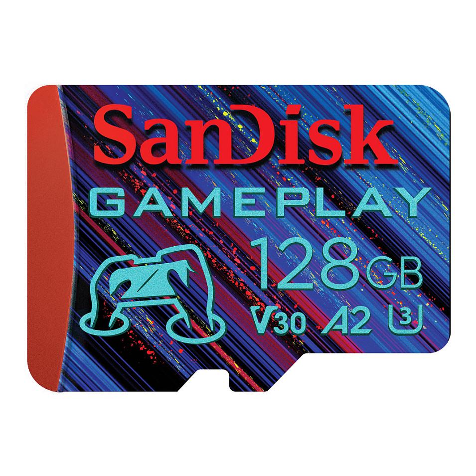 SanDisk GamePlay - Flashhukommelseskort - 128 GB - A2 / Video Class V30 / UHS-I U3 - microSDXC UHS-I