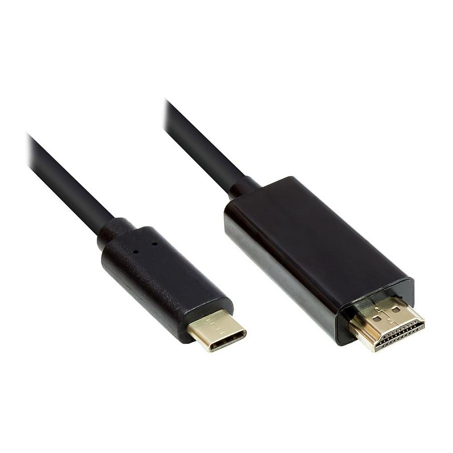 USB-C til HDMI 2.0 adapterkabel econ connect GC-M0101 - 2 m, sort