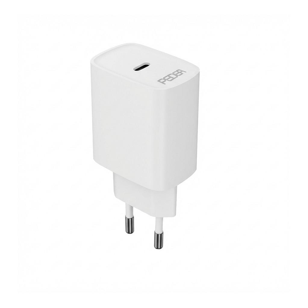 USB-C rejselader PEDEA 20 W Power Delivery - hvid