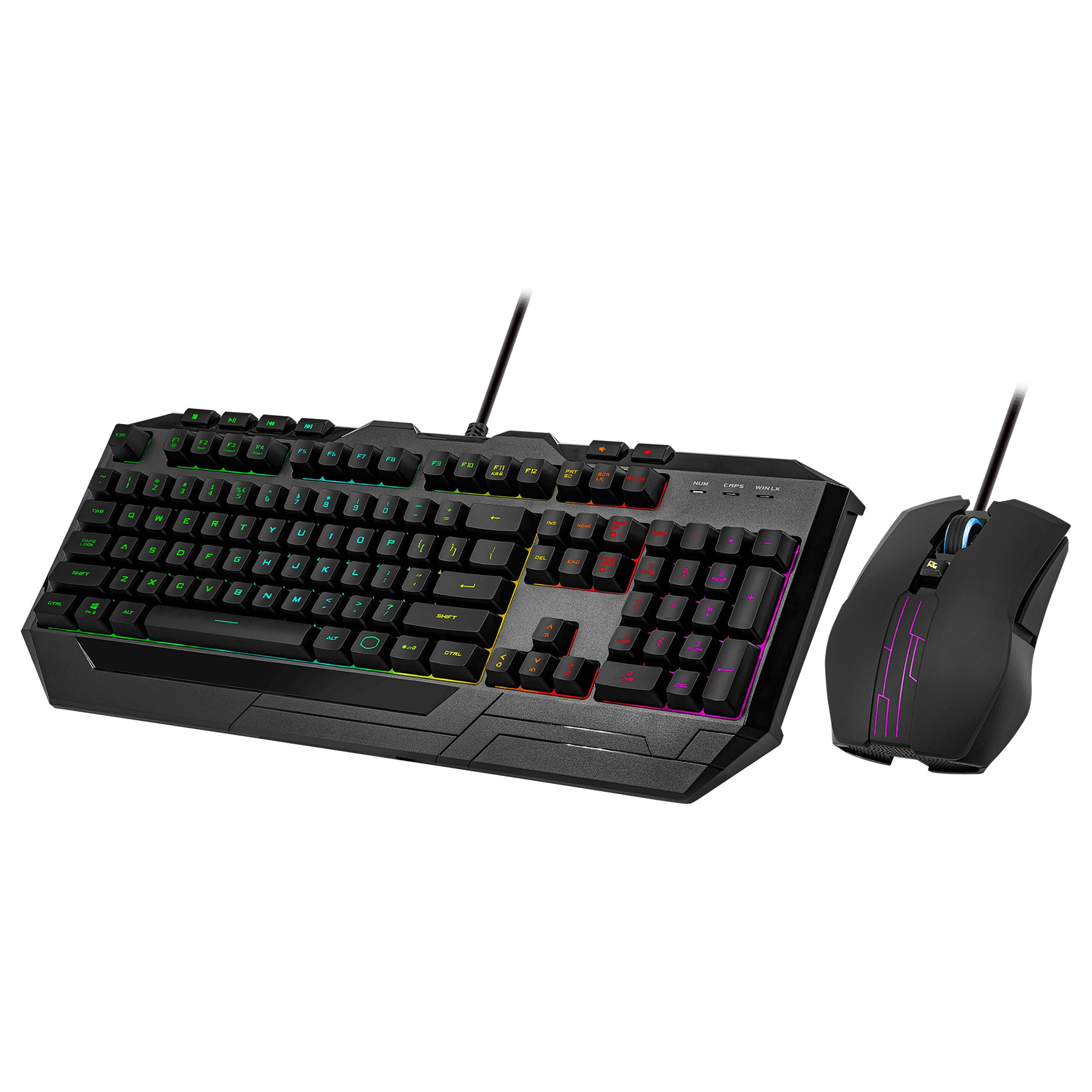 Cooler Master Devastator 3 RGB Sæt med mus og tastatur Membran 6 zone RGB Kablet Tysk
