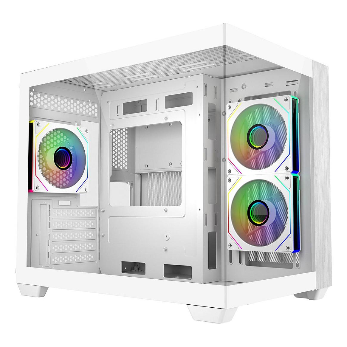 PC-kabinet Cooler Master Elite 481 Wood Mini Tower - hvid