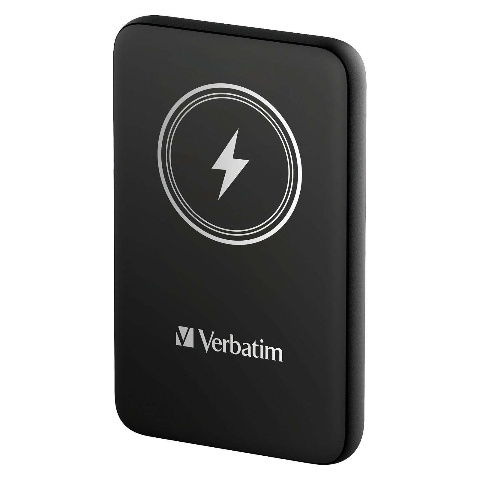Verbatim Charge 'n' Go - Trådløs power bank - magnetisk montering - Li-pol - 10000 mAh - 20 Watt - 2.4 A - Apple Fast Charge, PD 3.0, QC 3.0, Apple 2.4A, USB BC 1.2 (USB-C) - sort