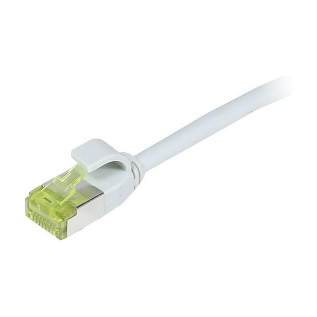Patchkabel RJ45 CAT6A 500Mhz 2m grau SFTP slimline rund d45mm TPELSZHSuperflex AWG28 mit CAT7 Rohkabel Synergy 21