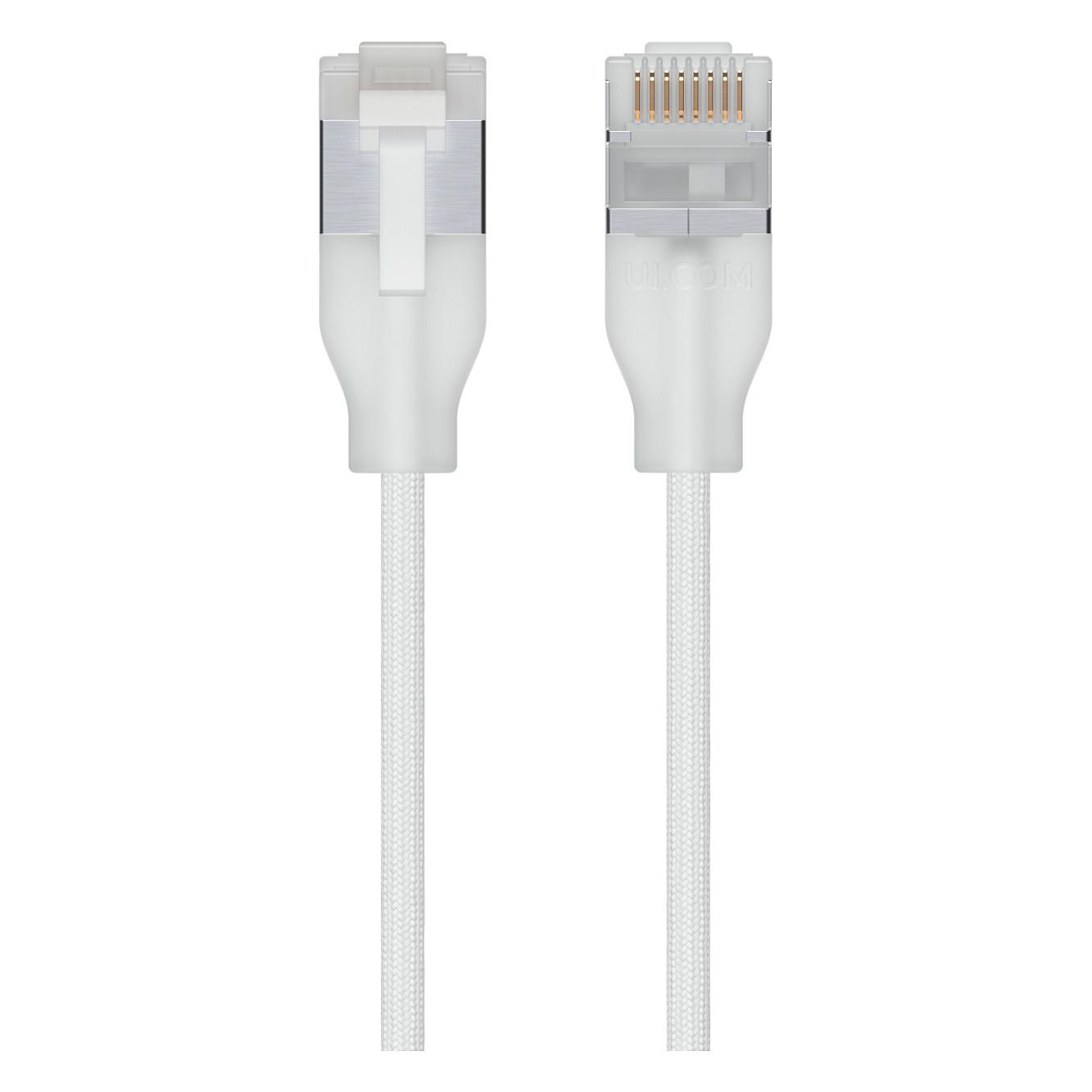 Ubiquiti UniFi - Patchkabel - RJ-45 (han) til RJ-45 (han) - 12 cm - 3 mm - afskærmet - booted, indendørs, ultratynd - hvid