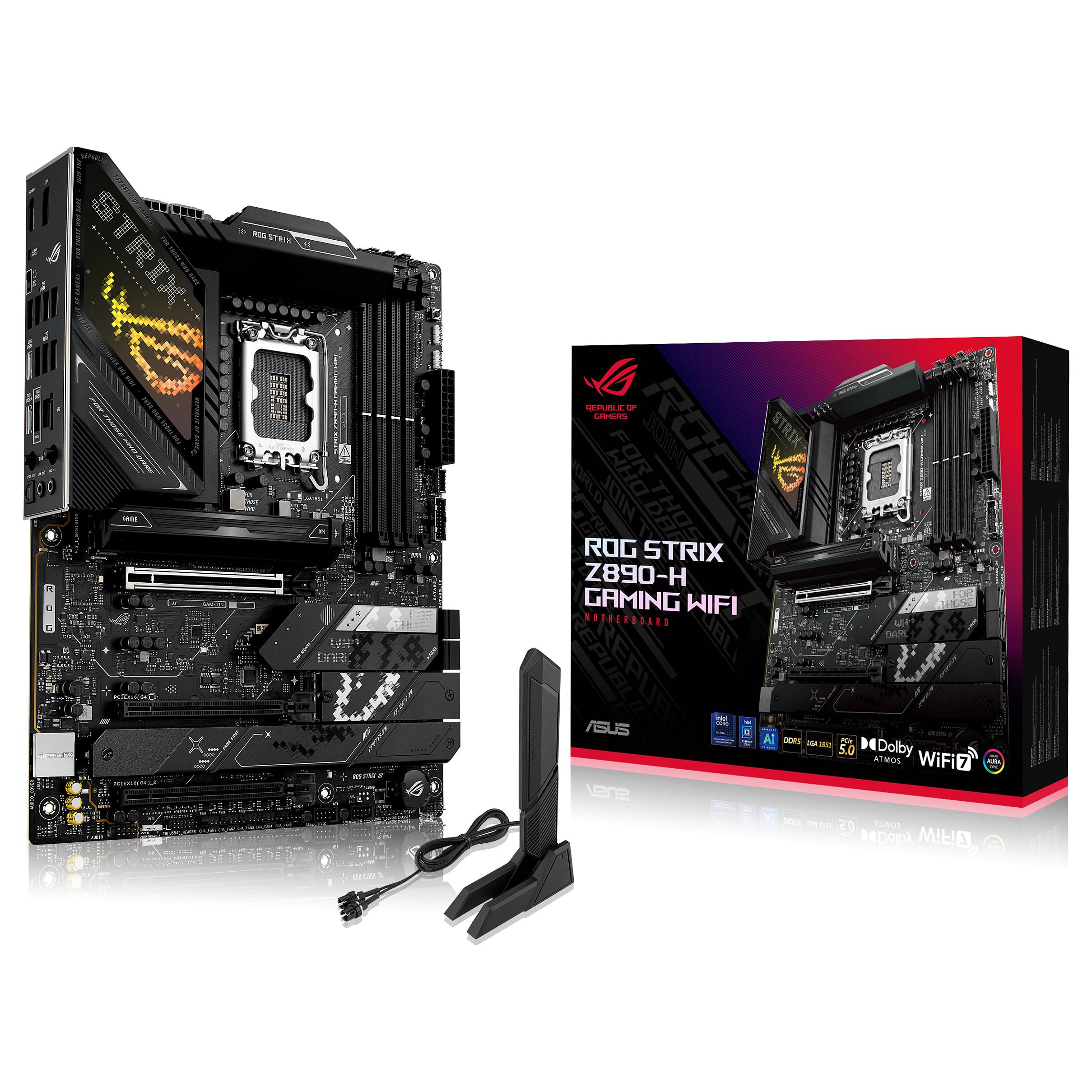 ASUS ROG STRIX Z890-H GAMING WIFI Bundkort - Intel Z890 - Intel LGA1851 - DDR5 RAM - ATX