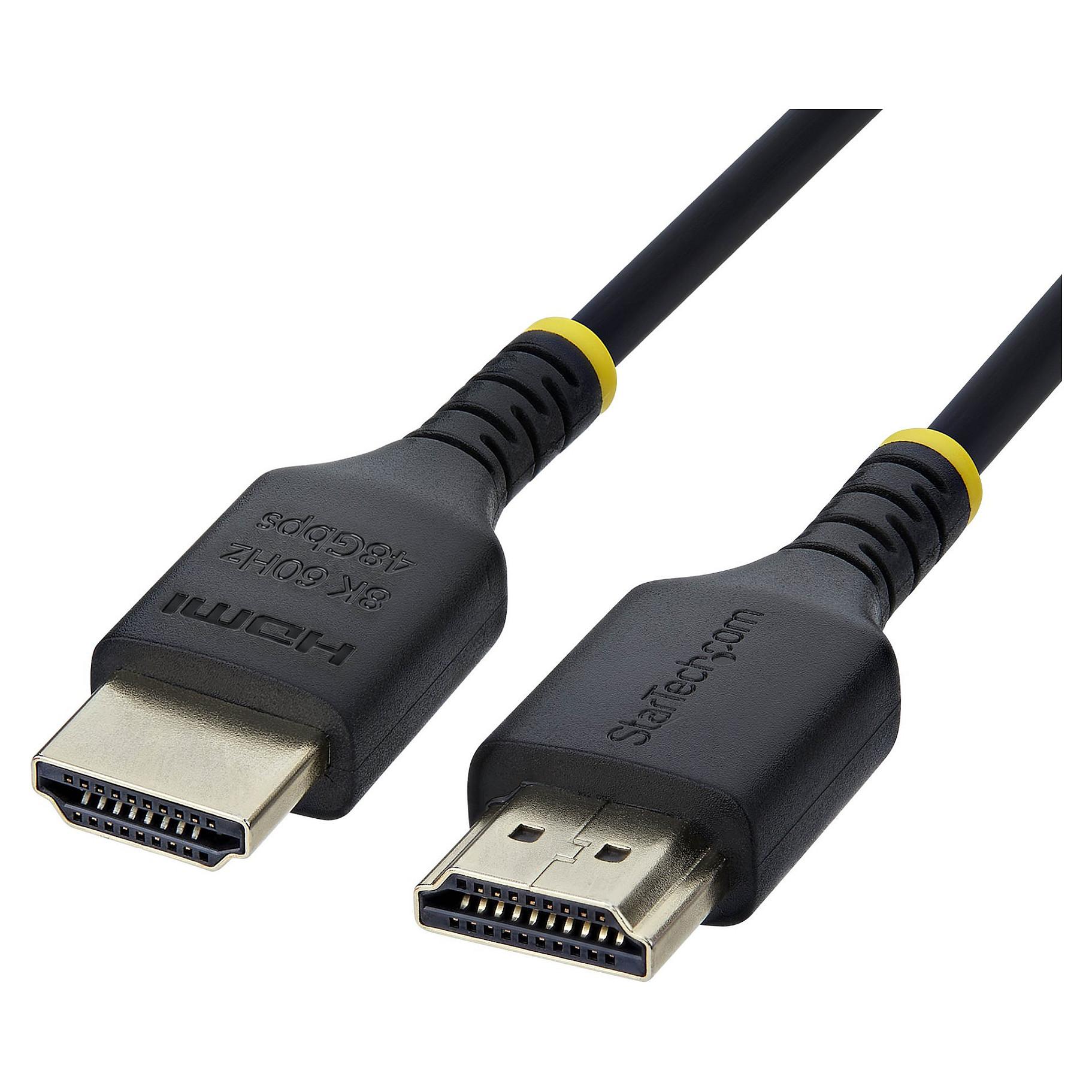 StarTech.com HDMI21-CBL-SLIM-1M HDMI-kabel HDMI Type A (Standard) Sort