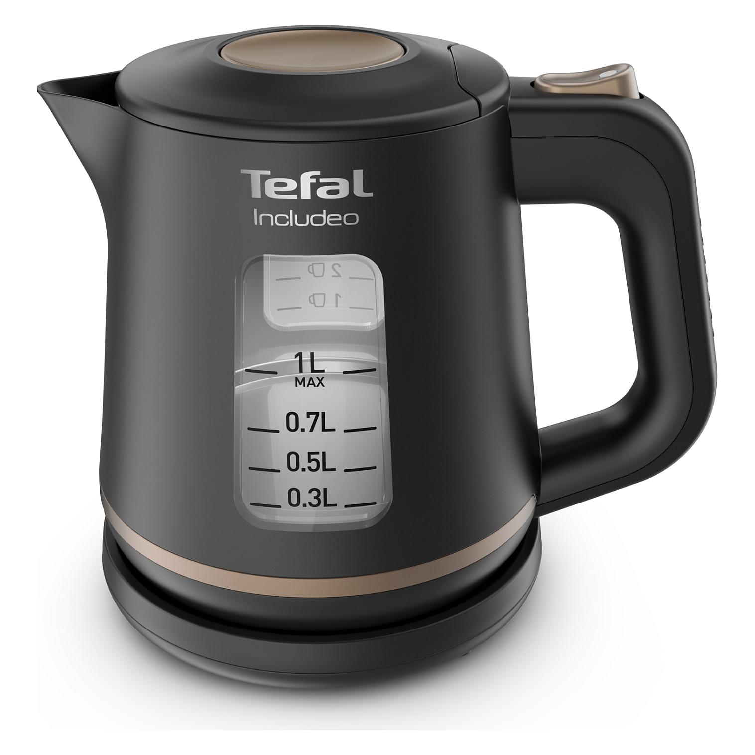 Tefal Includeo KI5338 elkedel 2400 W 1 L vandstandsindikator, sort