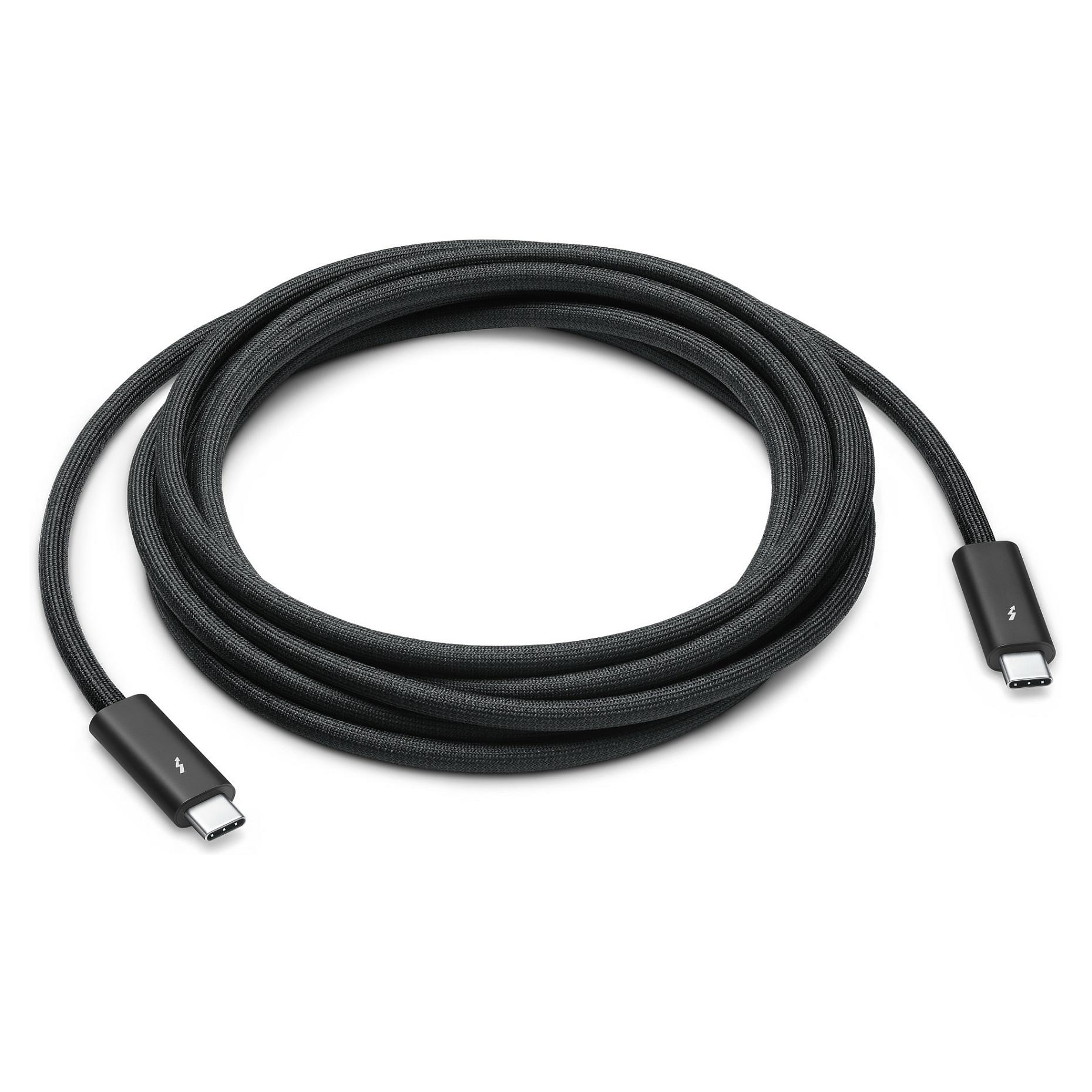 Apple Thunderbolt 4 Pro - USB-kabel - USB-C (han) til USB-C (han) - USB 3.1 Gen 2 / Thunderbolt 3 / Thunderbolt 4 - 3 m - seriekædesupport - sort
