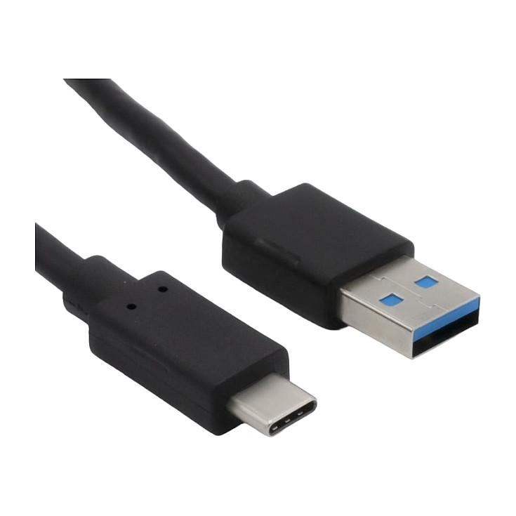 USB-C til USB-A lade-/datakabel Helos 181542 - 1 m, sort