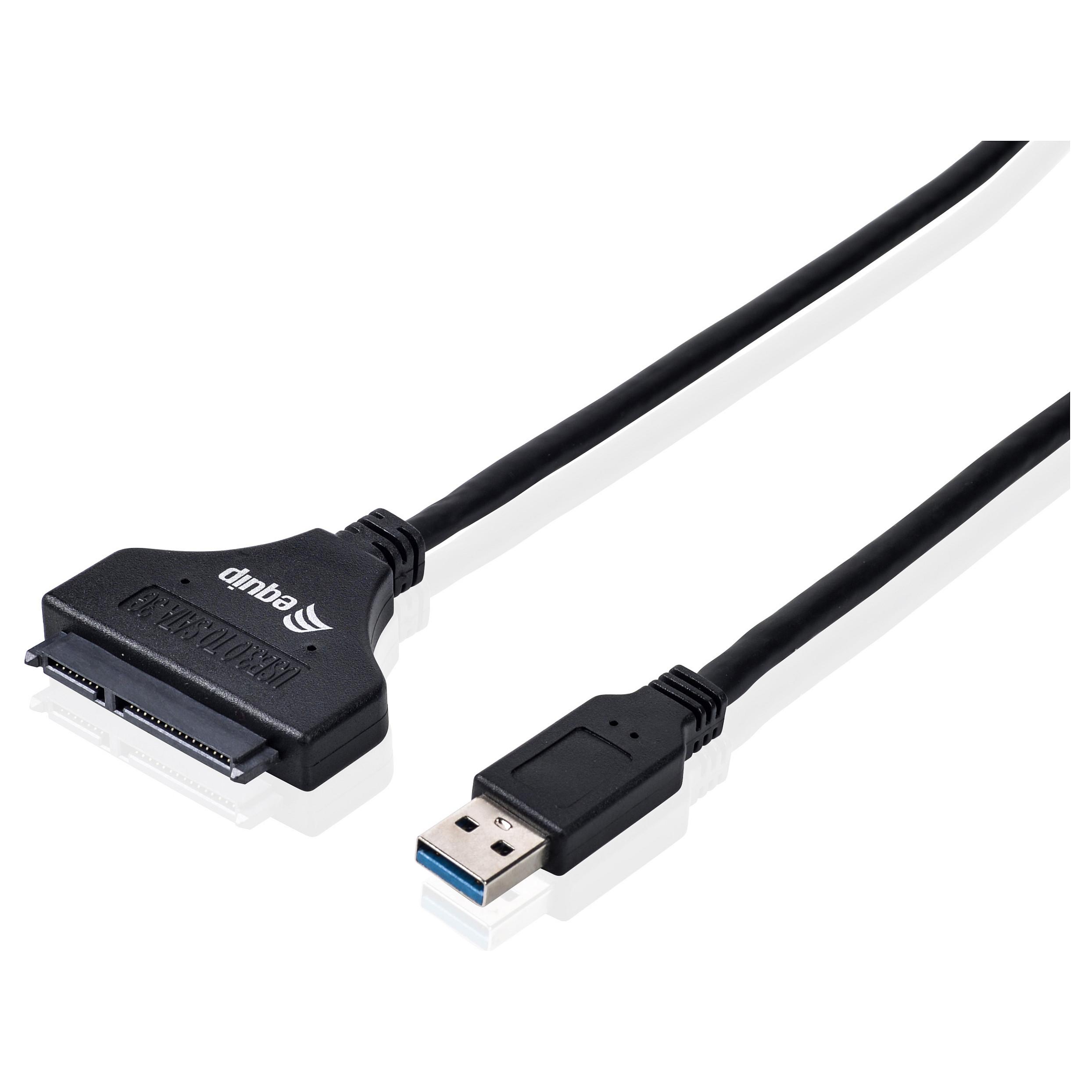 Adapterkabel Equip USB 3.0 til SATA - 0,5 m, sort