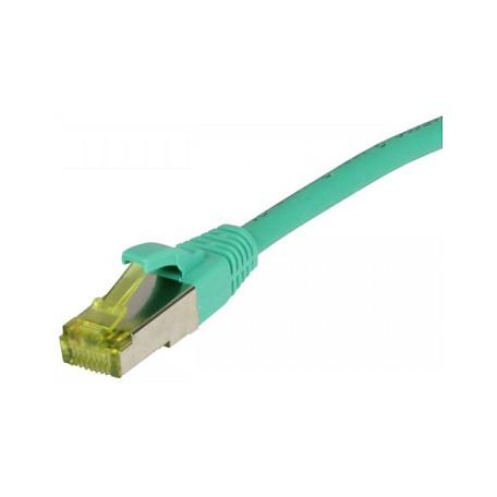 Patchkabel RJ45 CAT6A 500Mhz 10m grün SSTPSFTP TPELSZHUltraflex AWG26 mit CAT7 Rohkabel Synergy 21