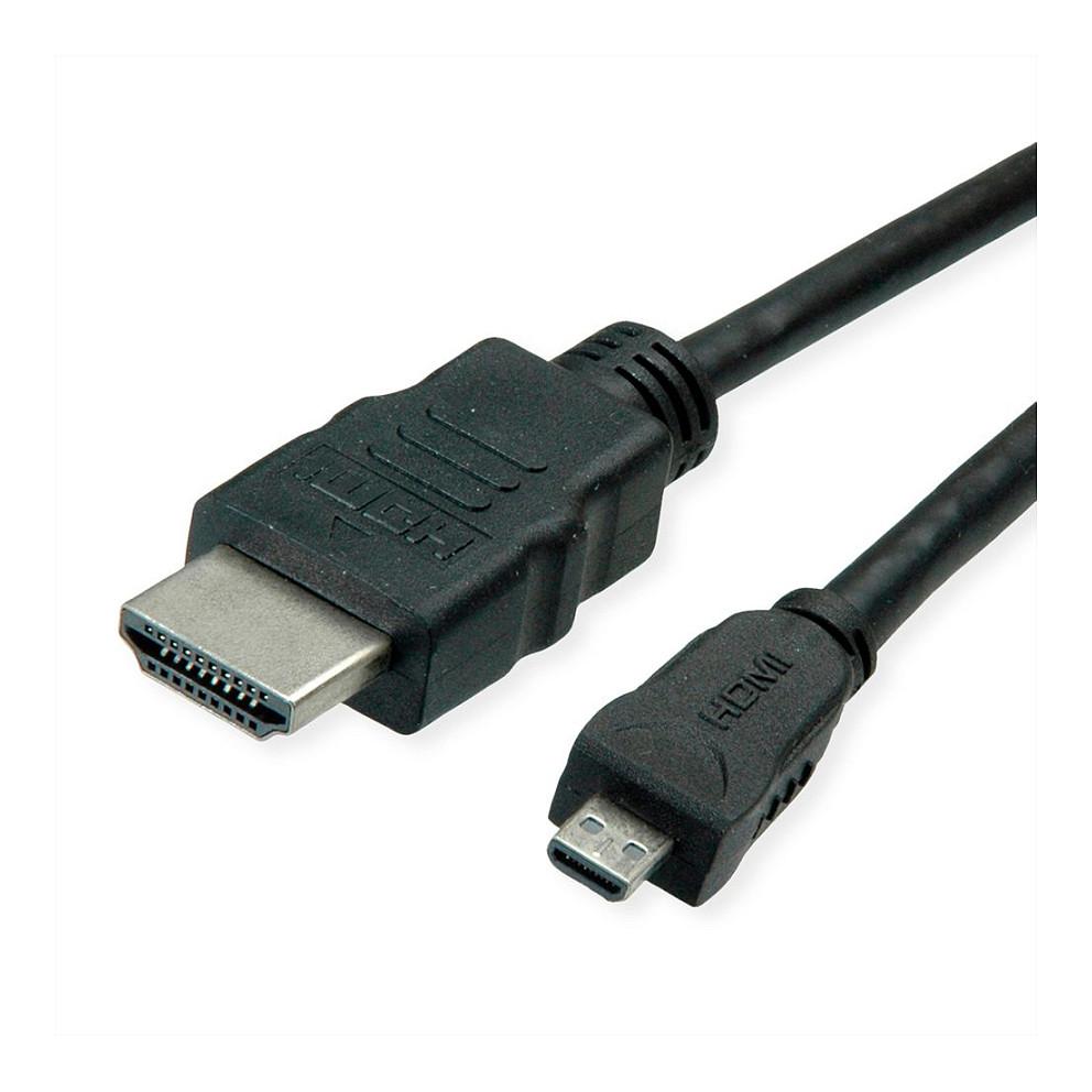 HDMI-kabel ROLINE GREEN HDMI High Speed med Ethernet - HDMI til Micro HDMI, 2 m
