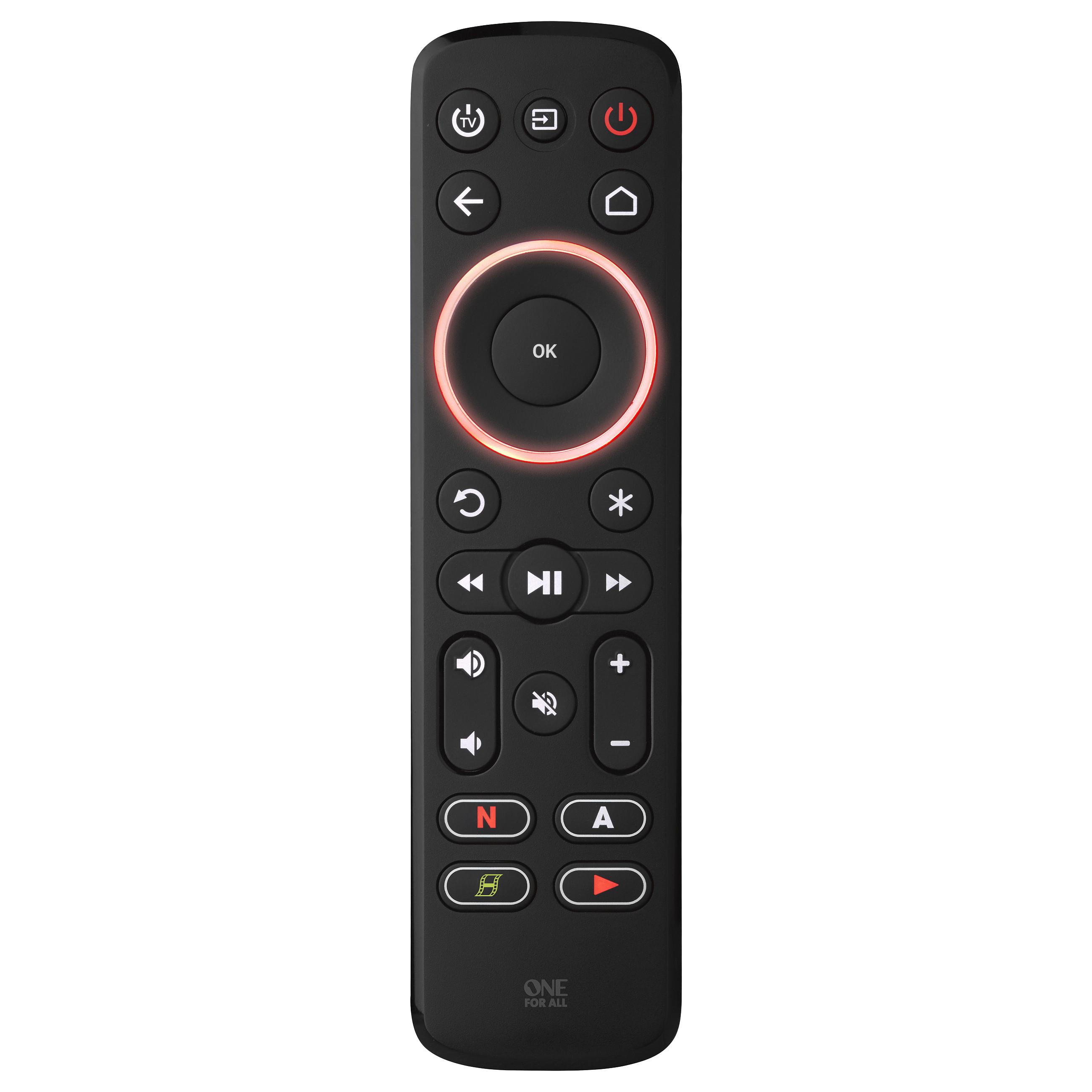 Fjernbetjening One For All Streamer URC7935 - sort