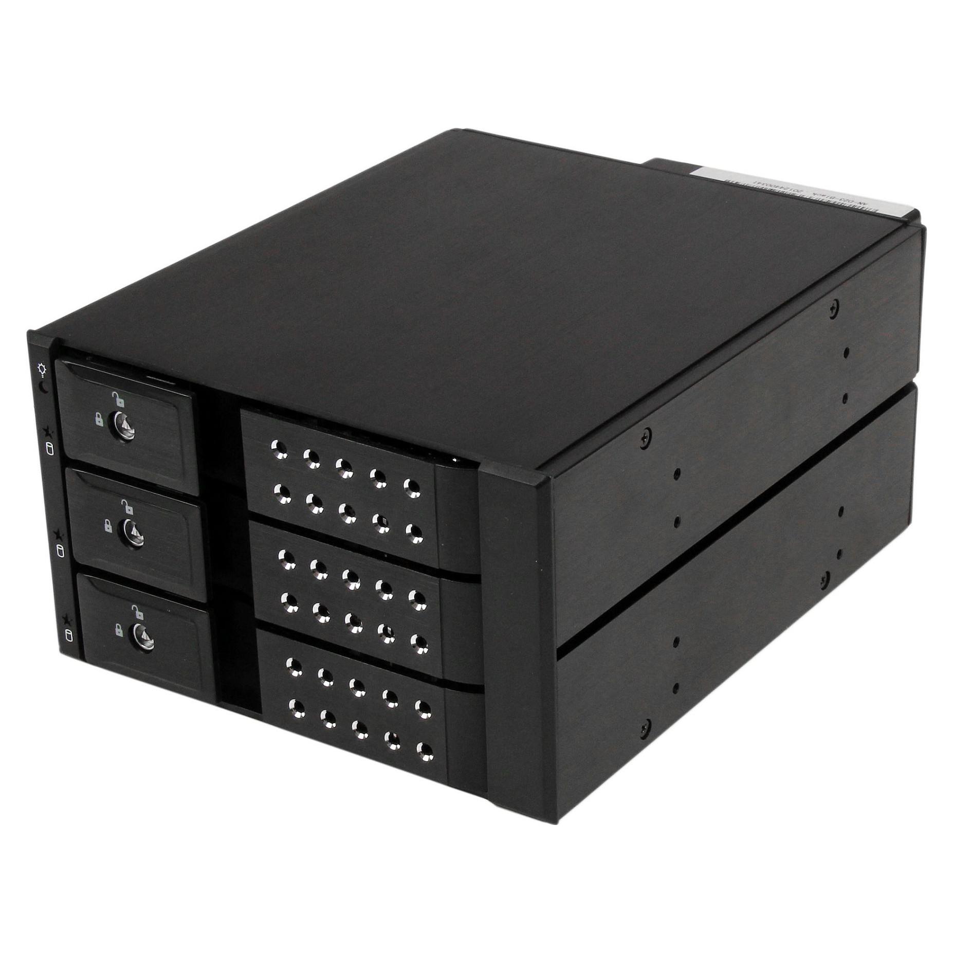 StarTech.com 3 Bay Trayless Hot Swap 3.5" SATA HDD Mobile Rack Backplane