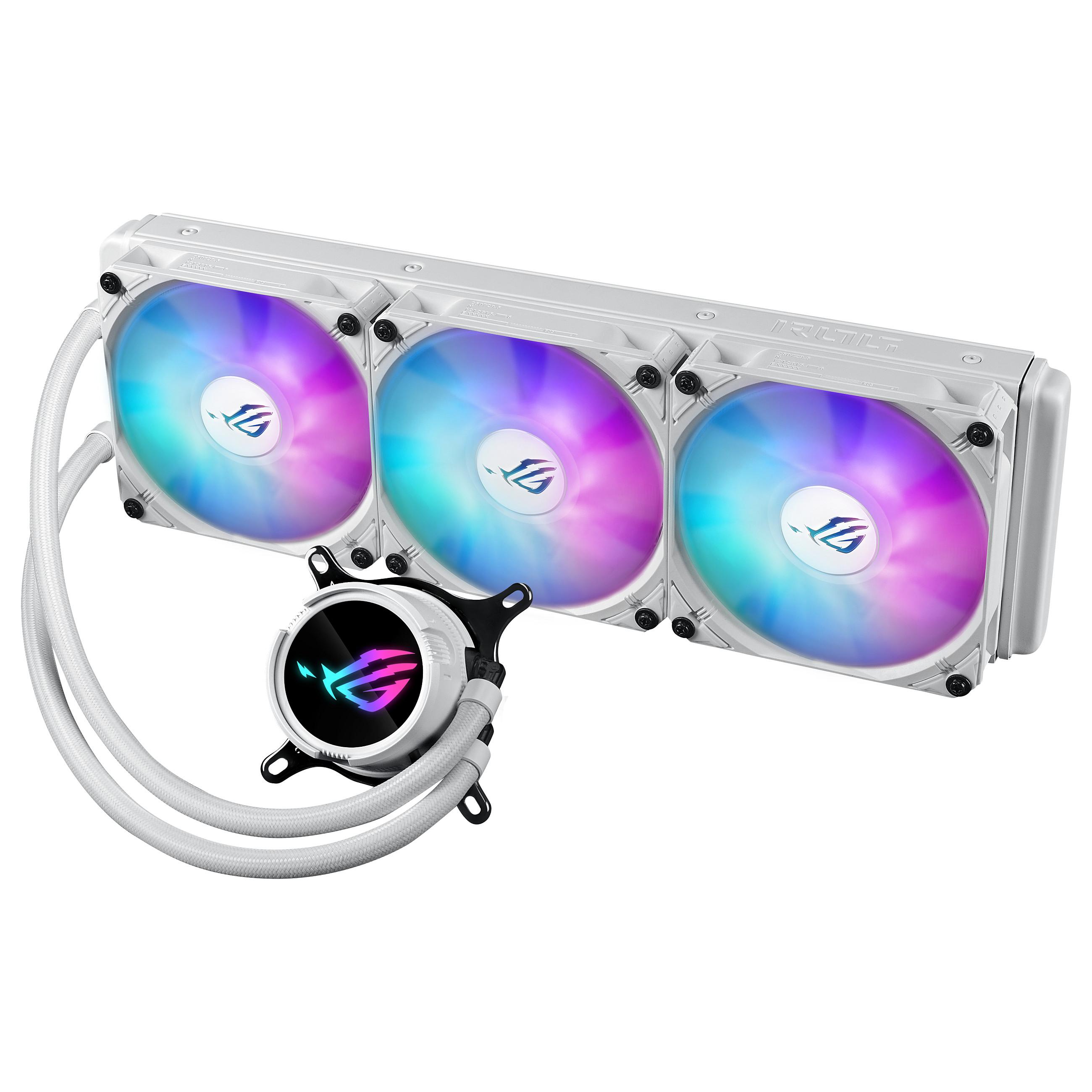 ASUS ROG STRIX LC III 360 ARGB - White Edition - processors flydende kølesystem - Radiatorstørrelse: 360 mm - (for: AM4, LGA1200, LGA1700, AM5, LGA115x Socket) - kobberbase - 120 mm - hvid