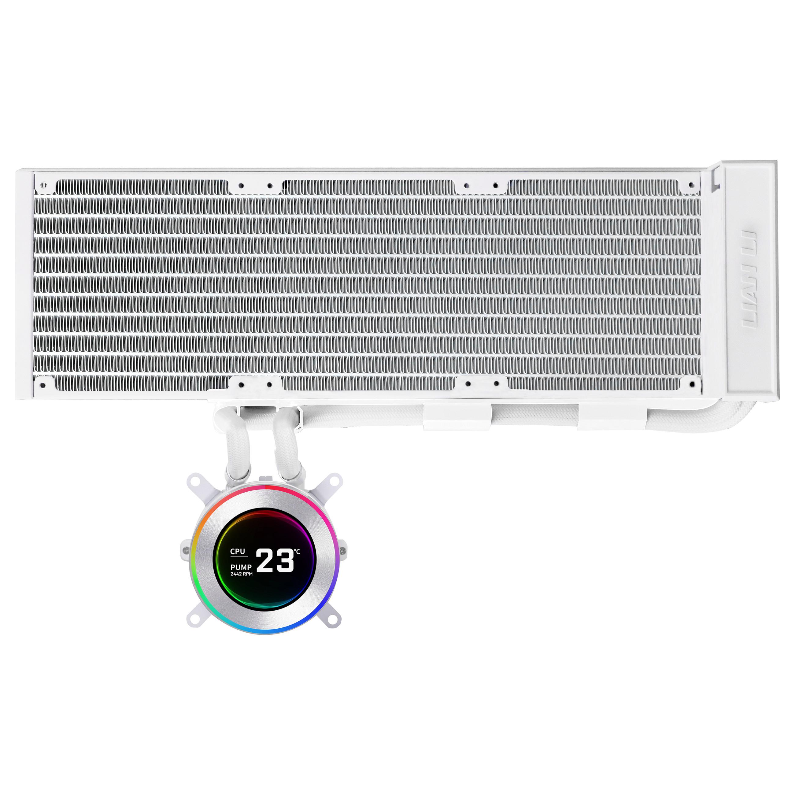 Lian Li Hydroshift II LCD-C 360 fanless White - CPU Vandkøling - Max 28 dBA