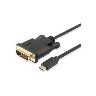 USB-C til DVI-D kabel Equip 133468 - 1,8 m, sort