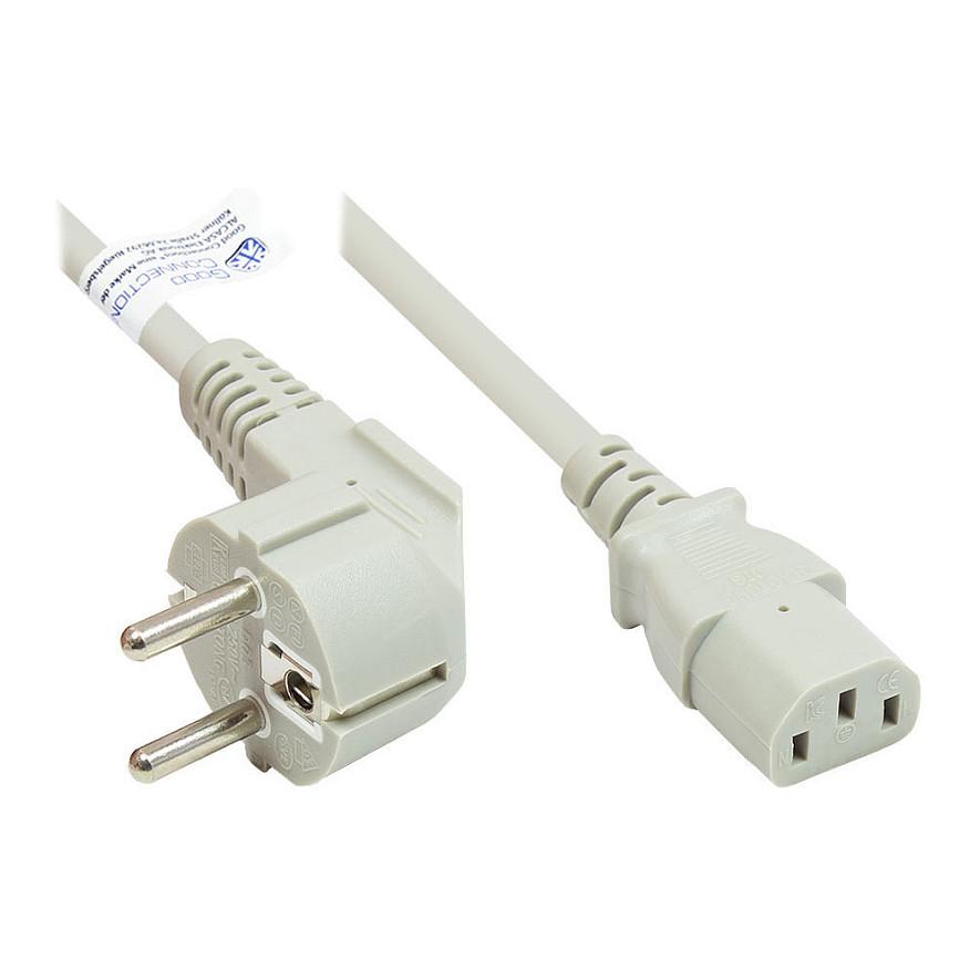 Strømkabel econ connect P0130-GR018 - CEE 7/7 til C13, 1,8 m