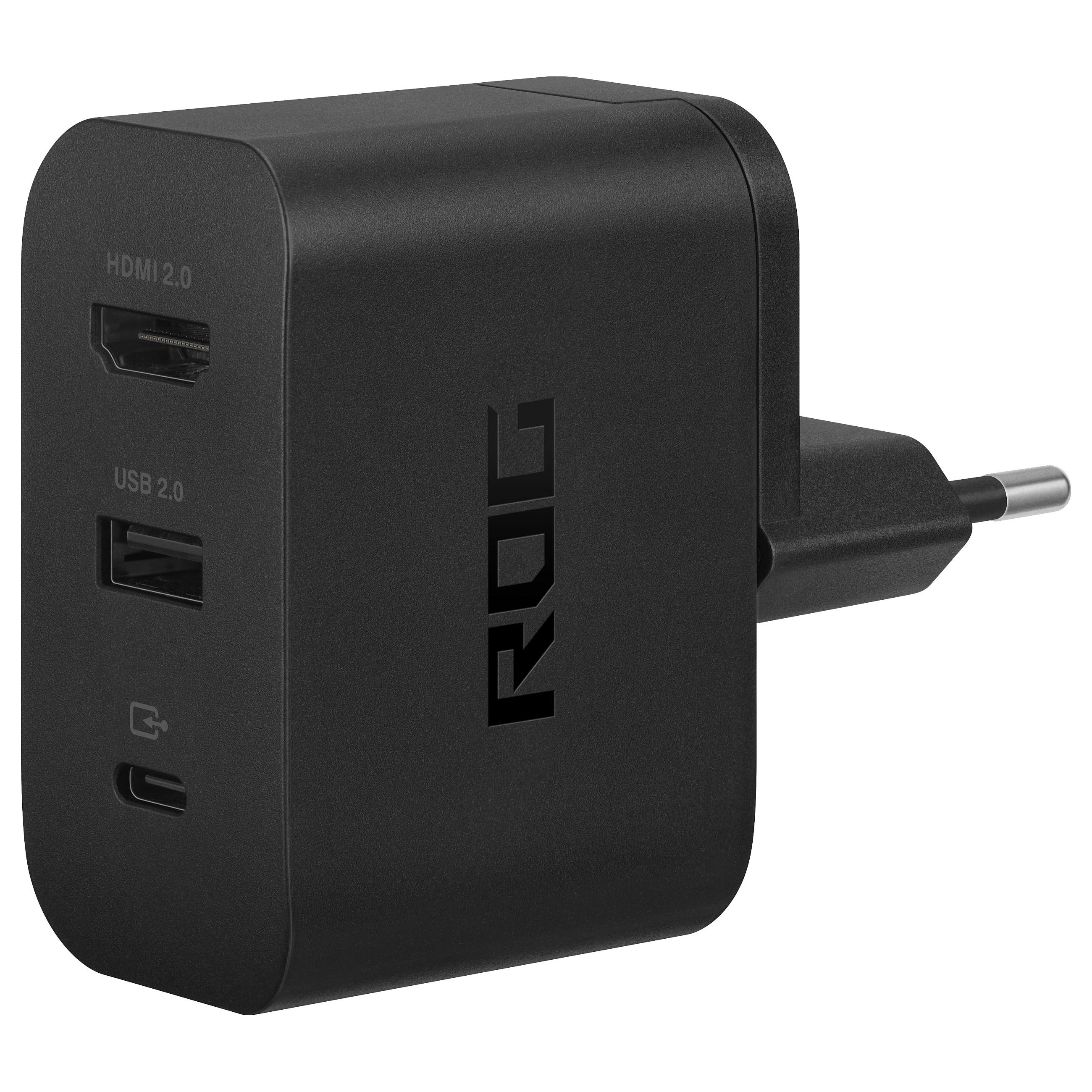 ASUS ROG Gaming Charger Dock – 65W, HDMI 2.0, USB-C PD 3.0, USB-A 2.0 – Sort
