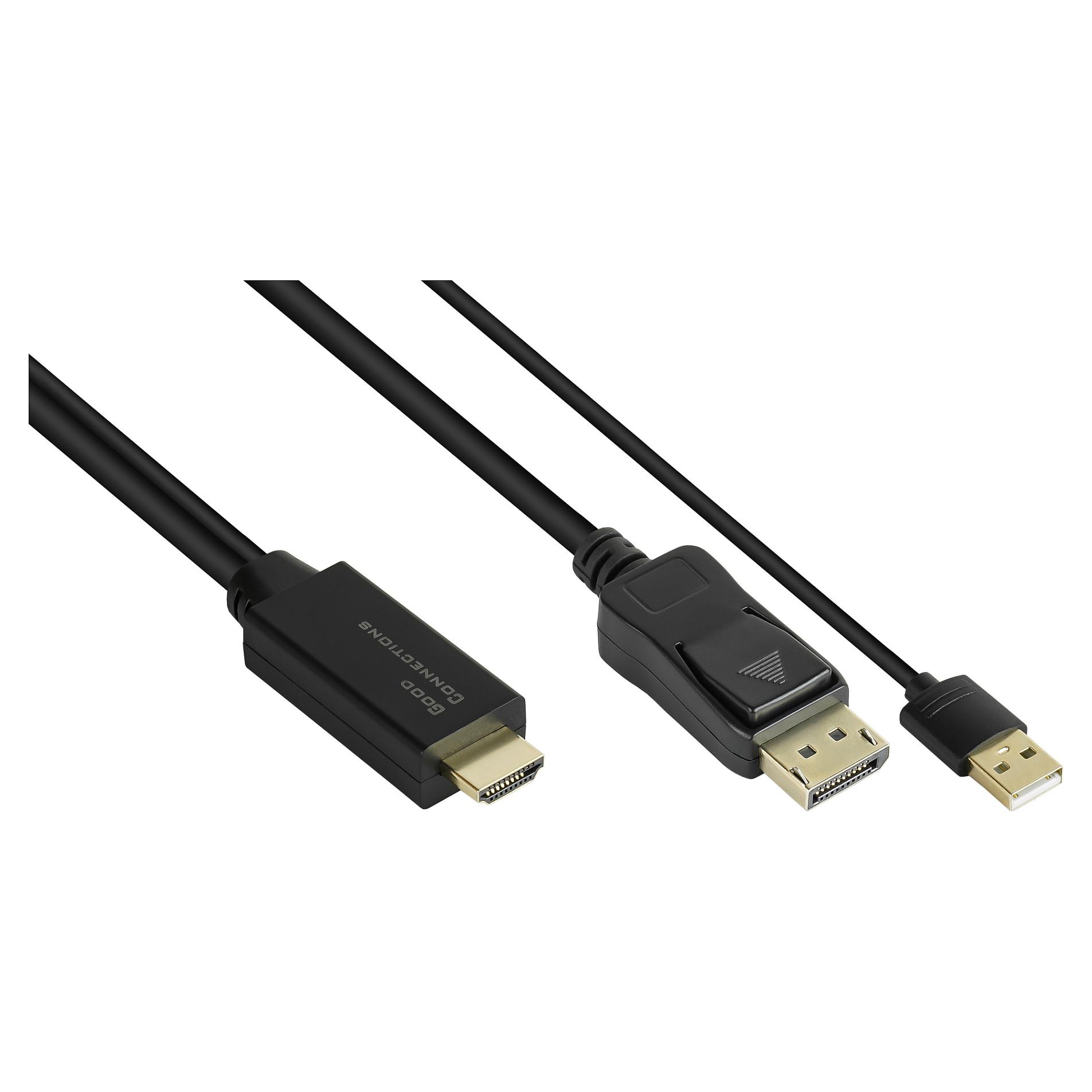 Adapterkabel Good Connections HDMI 2.0b/DisplayPort 1.2 - 2 m