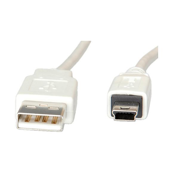 USB 2.0-kabel VALUE Type A til 5-pin Mini - hvid