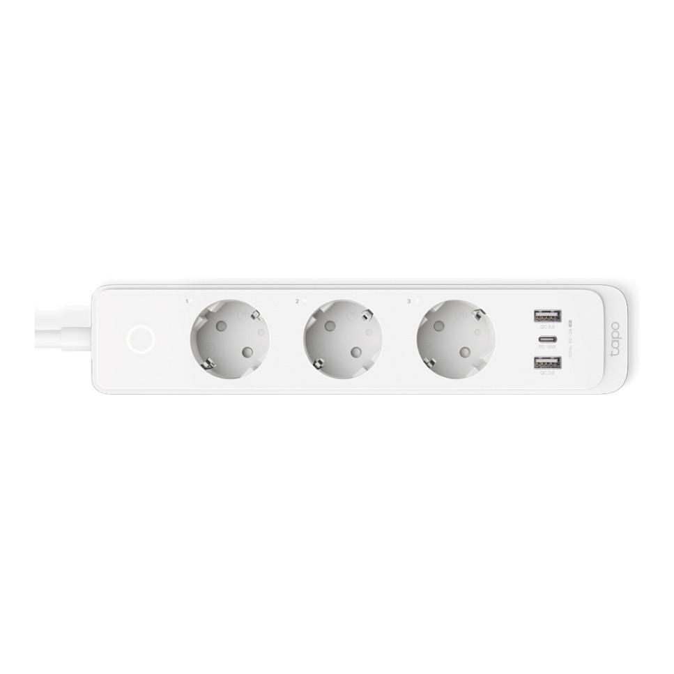 TP-Link Tapo P300, 3 AC stikkontakt(er), Type F (CEE 7/4), 1,5 m, Kabel & trådløs, Hvid, Hvid