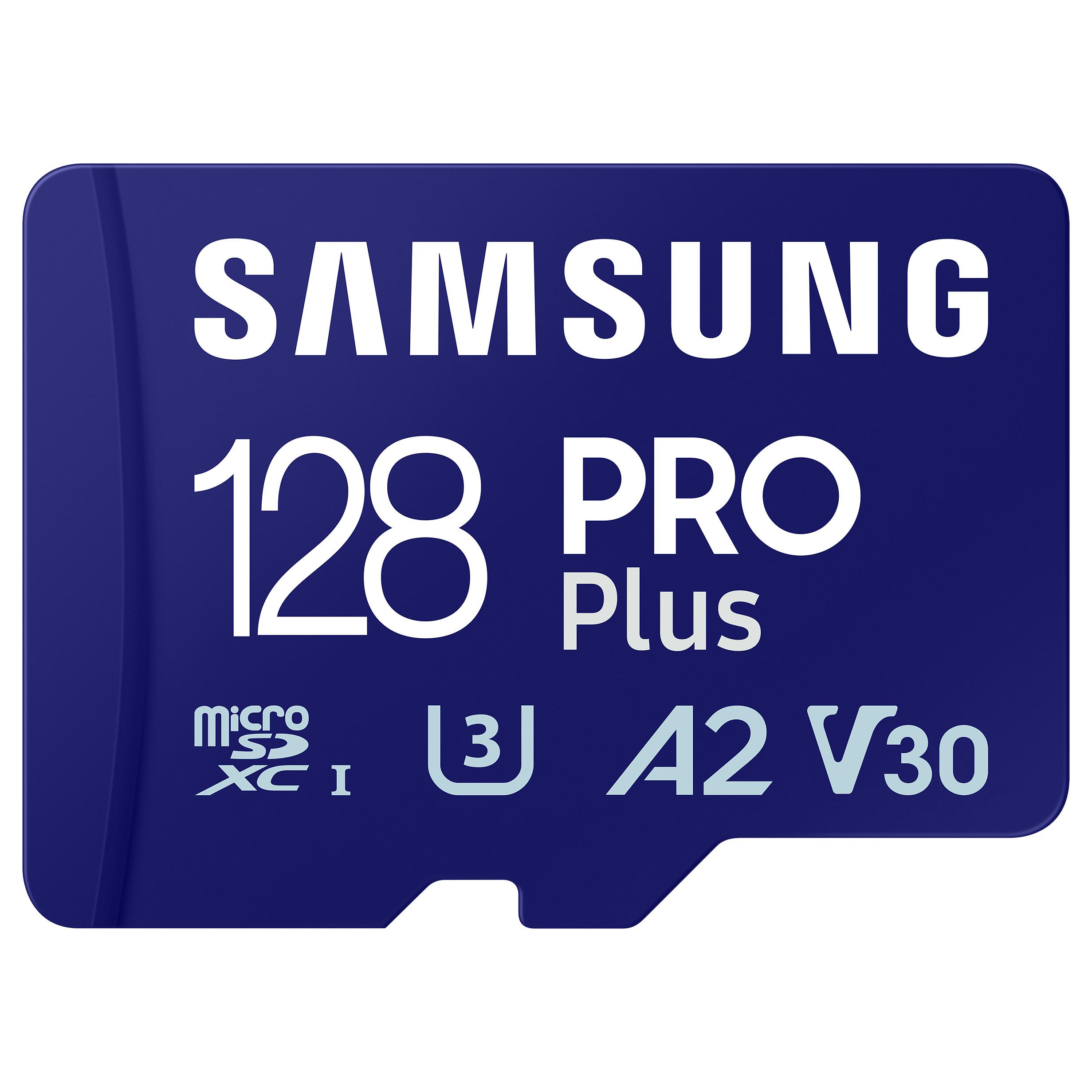 microSDXC-hukommelseskort Samsung PRO Plus 128 GB med USB-kortlæser