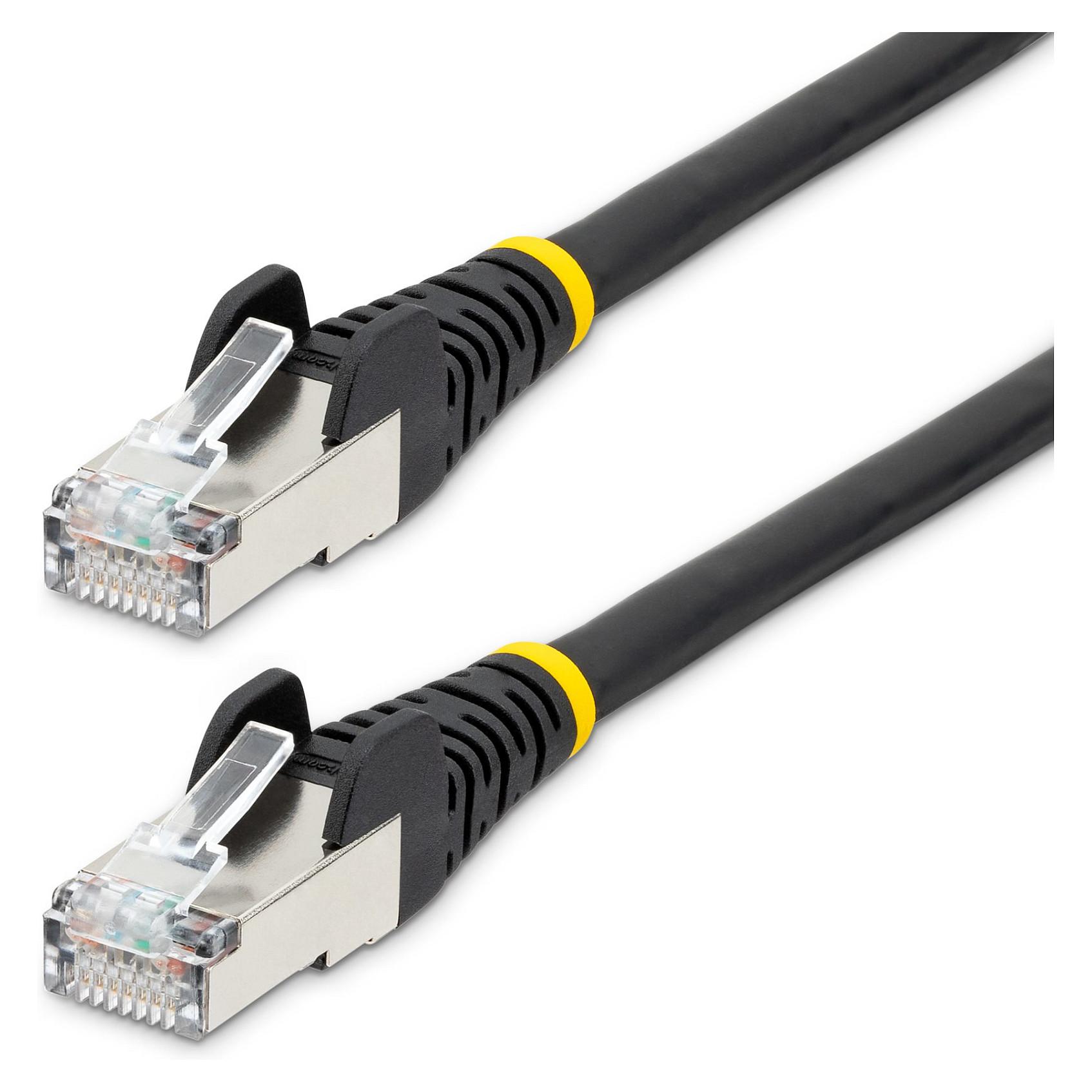 StarTech.com 2m CAT6a Cable - Black - Low Smoke Zero Halogen (LSZH) - 10GbE 500MHz 100W ++ Snagless RJ-45 w/Strain Reliefs S/FTP Network Patch Cord CAT 6a S/FTP 2m Patchkabel Sort