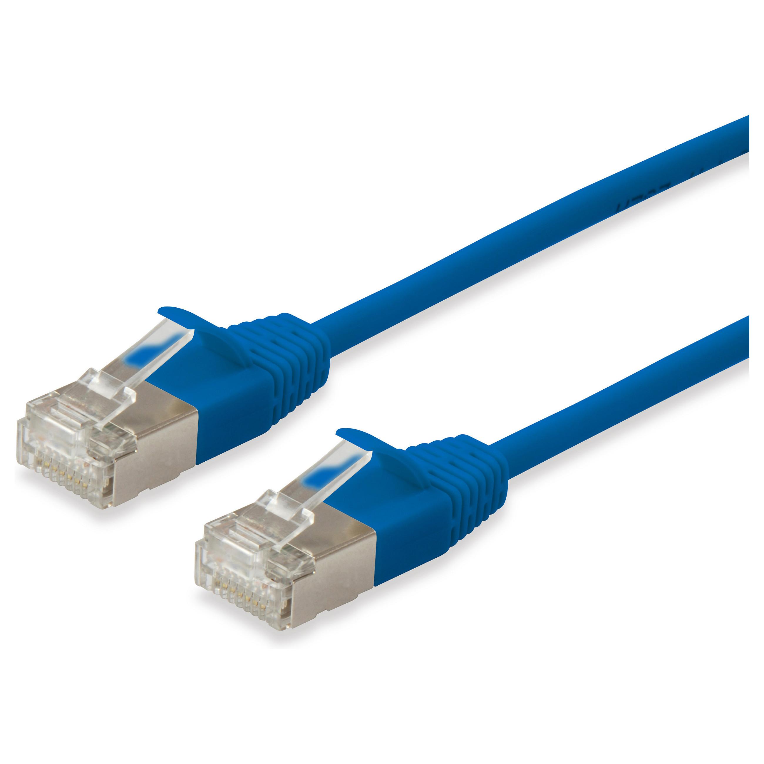 Netværkskabel Equip Cat6A F/FTP Slim RJ45 10 m - blå