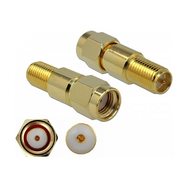 Koaksialadapter DeLOCK 89993 RP-SMA til RP-SMA - 3 GHz