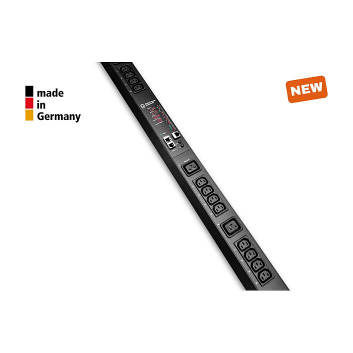 PDU Güde EPC 87-1310-18 med måling og switching - 30 udtag, 0HE, sort, 170 cm