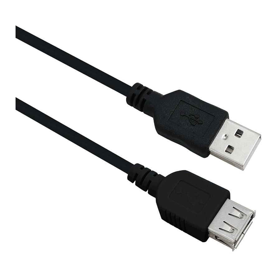 USB-forlængerkabel Helos 288312 USB 2.0 A han/A hun - 3 m, sort
