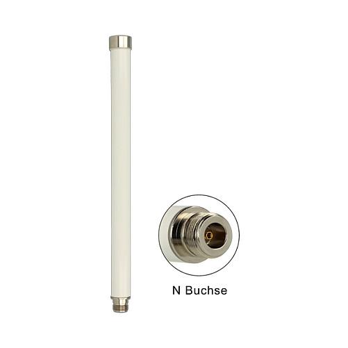 WiFi-antenne DeLOCK 88821 - 8 dBi, N-type, 28 cm, hvid