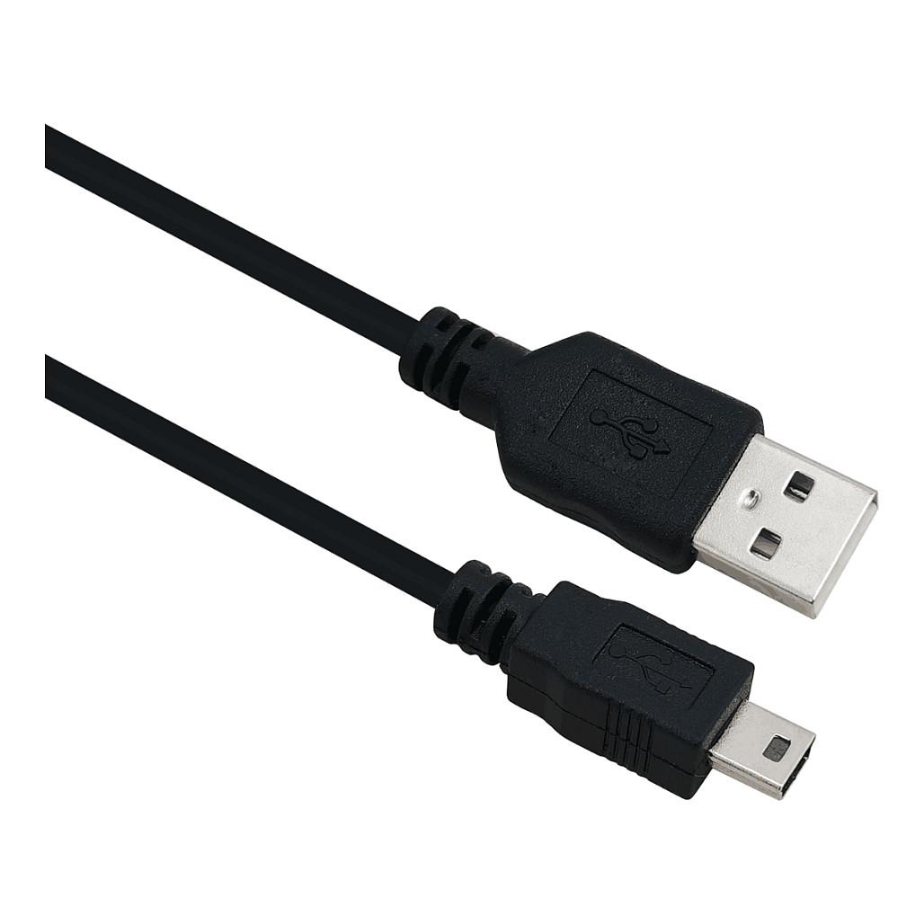 USB 2.0-kabel Helos 288315 USB-A til Mini-USB B - 2 m, sort
