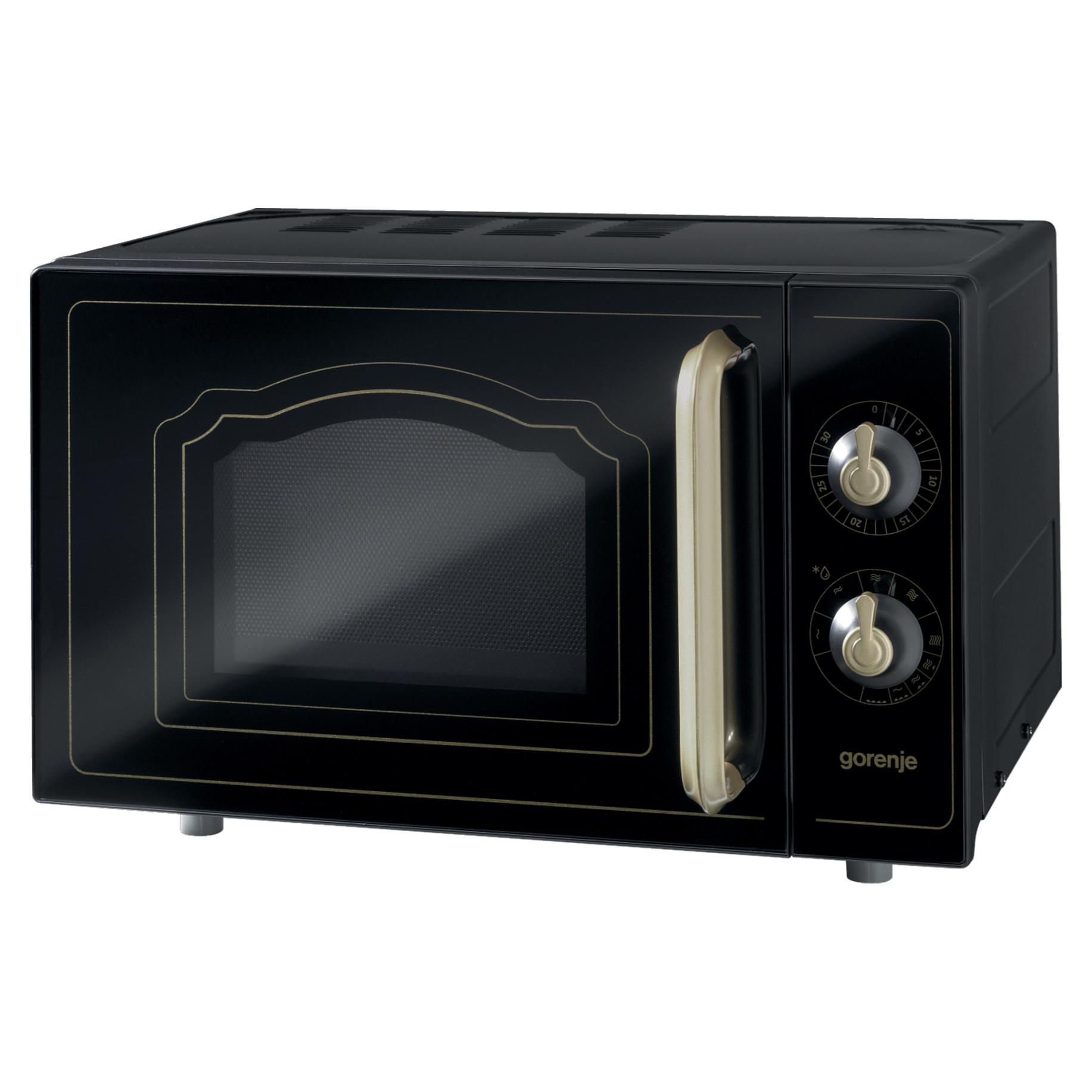 Gorenje MO4250CLB - Mikrobølgeovn med grill - 20 liter - 700 W - sort mat