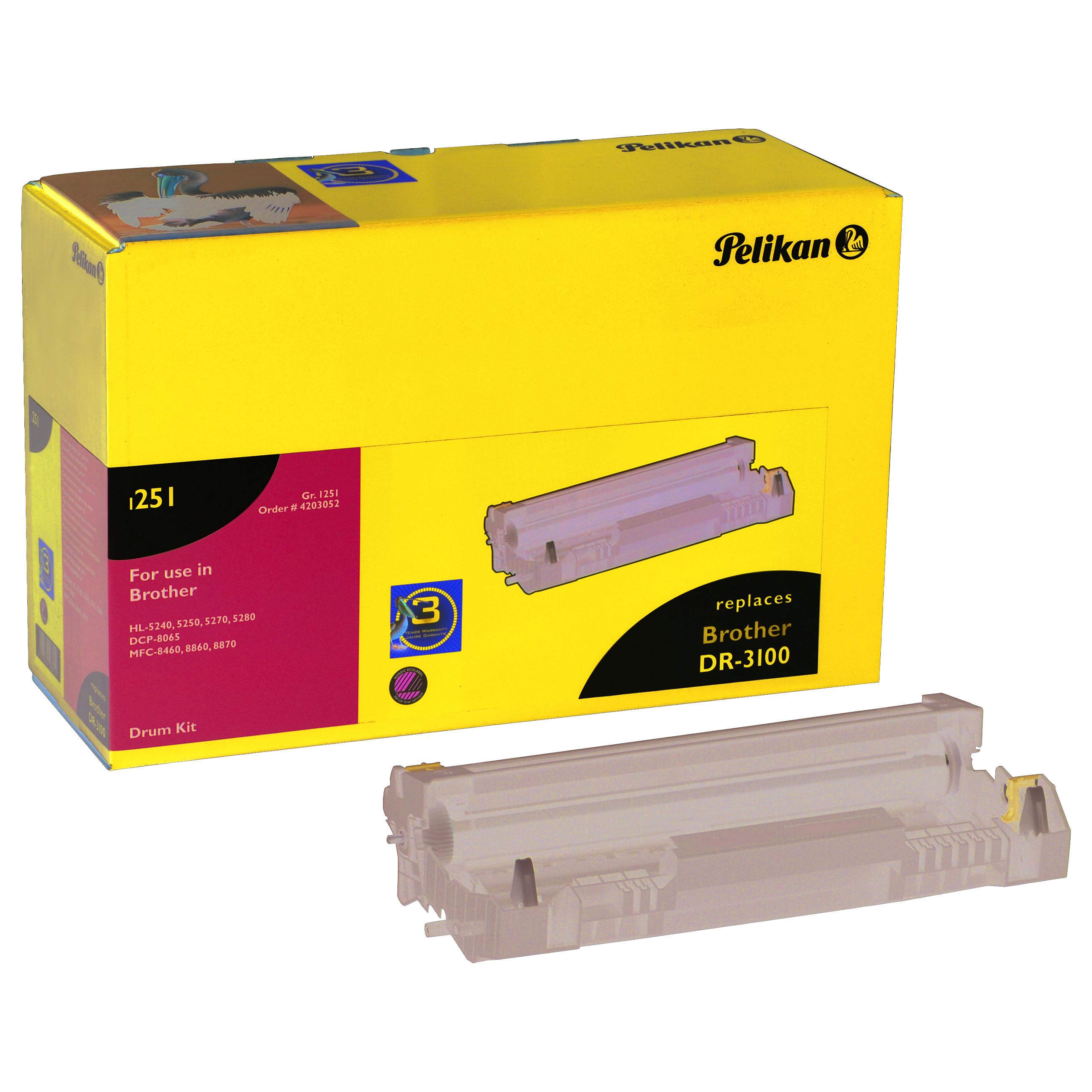 Printertromle Pelikan 1251DR rebuilt til Brother DR-3100 - sort