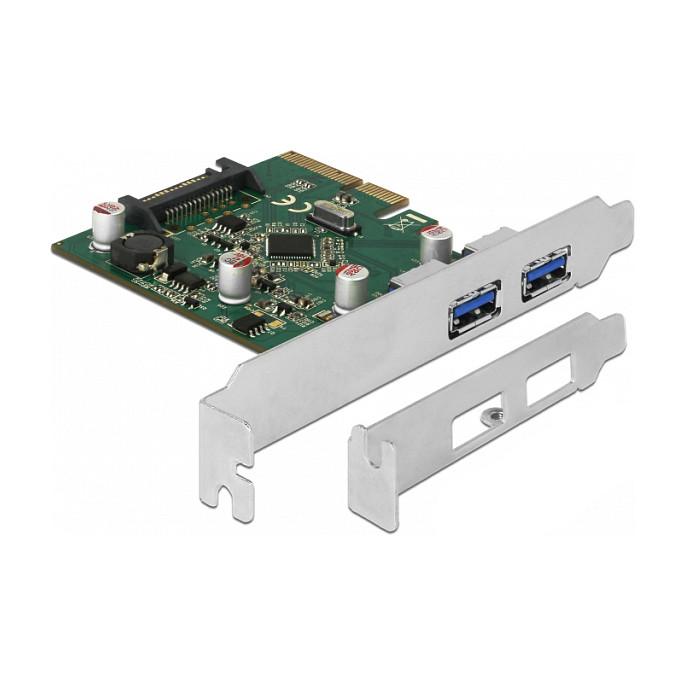 PCIe-udvidelseskort DeLOCK 90298 med 2 x USB Type-A