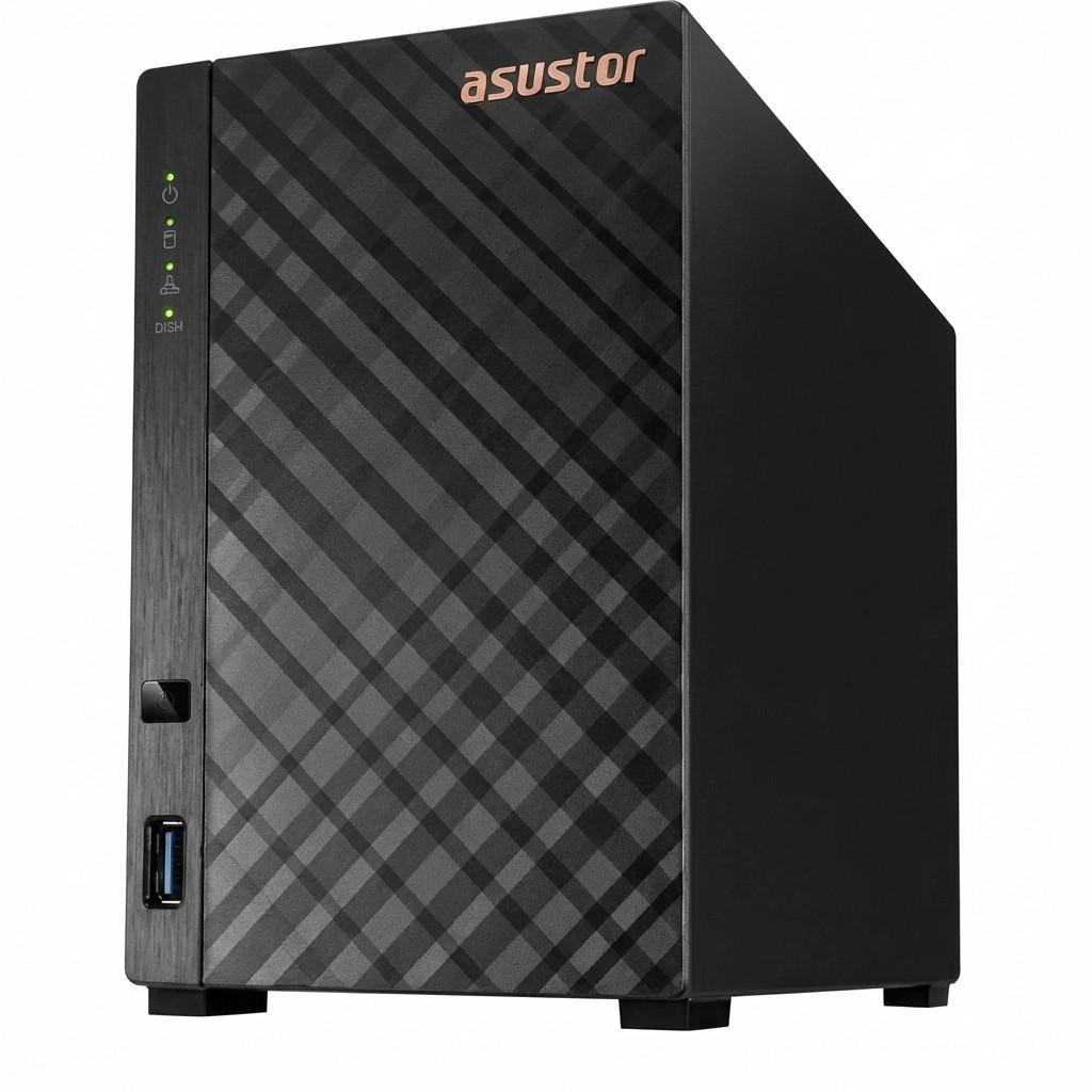 ASUSTOR Drivestor 2 AS1202T - Gen 2 - NAS-server - 2 bays - SATA 6Gb/s - RAID 1, JBOD, 0 - RAM 1 GB - 2.5 Gigabit Ethernet - iSCSI support