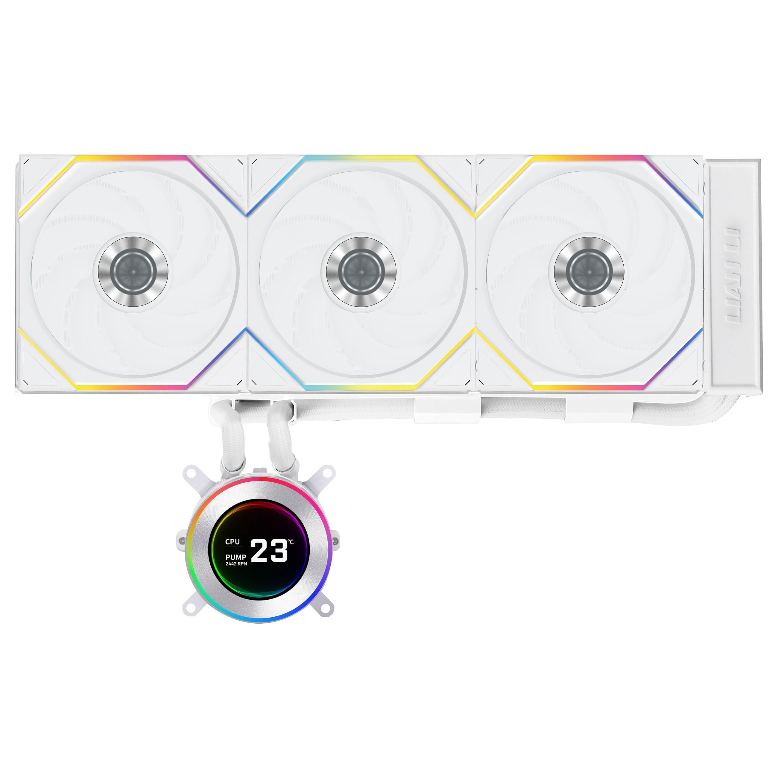 LIAN LI GA II HydroShift II LCD-C 360TL alt-i-en væskekøler til processor 12 cm - hvid