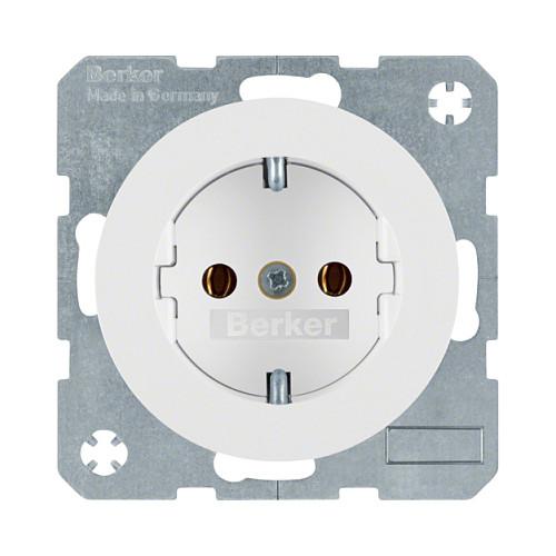 Berker 47432089 Steckdose SCHUKO R.1/R.3 polarweiß, glänzend