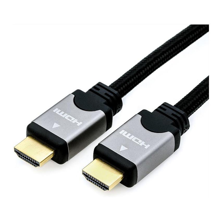 HDMI-kabel ROLINE High Speed med Ethernet 5 m - sort/sølv