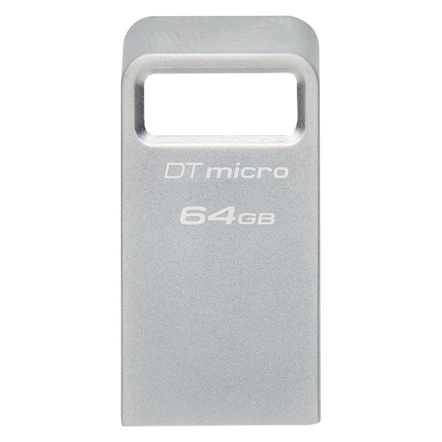Kingston Technology Datatraveler 64 Gb Micro 200mb/s Metal Usb 3.2 Gen 1 64gb Usb-a Sølv