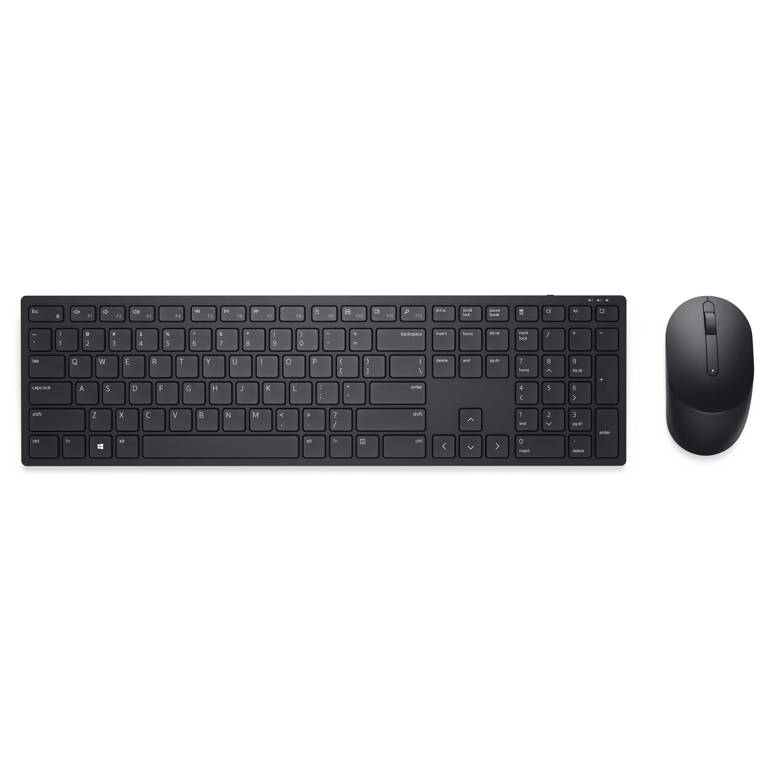 Trådløst tastatur- og musesæt Dell Pro KM5221W - sort, tysk QWERTZ